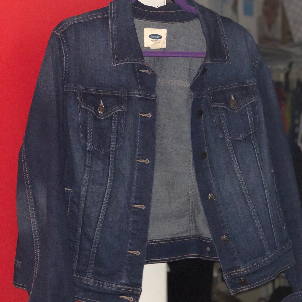 Old Navy Medium Dark Wash Denim Jacket XL